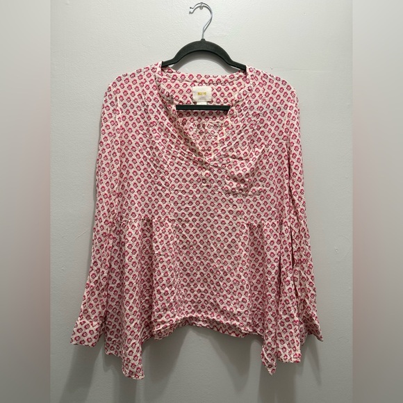 Anthropologie Maeve Laiken Henley Top size 4 - Picture 2 of 7